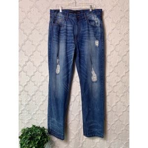Rocawear Classic Fit Distressed Jeans